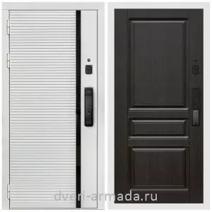 Красивые входные двери, Умная входная смарт-дверь Армада Каскад WHITE МДФ 10 мм Kaadas K9 / МДФ 16 мм ФЛ-243 Венге