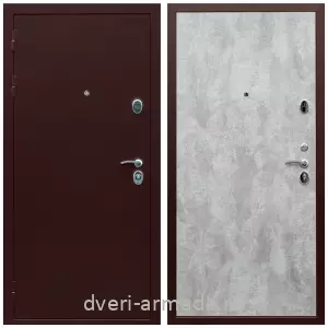 Антивандальные, Антивандальная металлическая  недорогая дверь входная Армада Люкс Антик медь / МДФ 6 мм ПЭ Цемент светлый