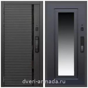 Входные металлические двери в Московской области, Умная входная смарт-дверь Армада Каскад BLACK МДФ 10 мм Kaadas K9 / МДФ 16 мм ФЛЗ-120 Венге