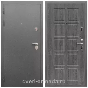 Офисные, Дверь входная Армада Оптима Антик серебро / МДФ 10 мм ФЛ-38 Дуб Филадельфия графит