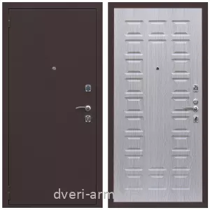 Входные двери лофт, Дверь входная Армада Комфорт Антик медь / МДФ 16 мм ФЛ-183 Дуб беленый