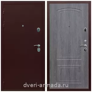 Офисные, Дверь входная Армада Люкс Антик медь / МДФ 6 мм ФЛ-138 Дуб Филадельфия графит с шумоизоляцией с МДФ панелями