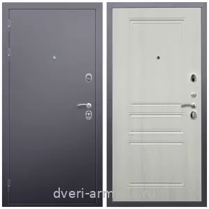 Недорогая дверь входная в квартиру Армада Люкс Антик серебро / МДФ 6 мм ФЛ-243 Лиственница беж