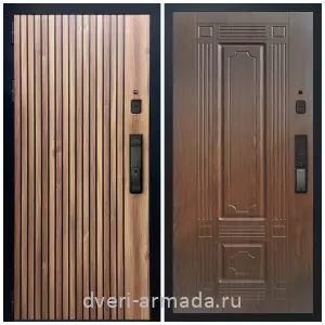 Красивые входные двери, Умная входная смарт-дверь Армада Вектор Kaadas K9 / ФЛ-2 Мореная береза