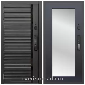 Одностворчатые входные двери, Умная входная смарт-дверь Армада Каскад BLACK МДФ 10 мм Kaadas K9 / МДФ 16 мм ФЛЗ-Пастораль, Венге
