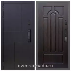 Красивые входные двери, Умная входная смарт-дверь Армада МДФ 10 мм Оникс Kaadas K9 / МДФ 16 мм ФЛ-58 Венге