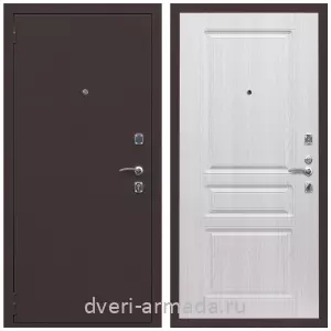 Входные двери лофт, Дверь входная Армада Комфорт Антик медь / МДФ 16 мм ФЛ-243 Дуб белёный
