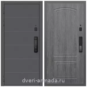 Красивые входные двери, Дверь входная Армада Роуд МДФ 10 мм Kaadas K9 / МДФ 6 мм ФЛ-138 Дуб Филадельфия графит