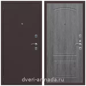 Входные двери МДФ для офиса, Дверь входная Армада Комфорт Антик медь / МДФ 6 мм ФЛ-138 Дуб Филадельфия графит
