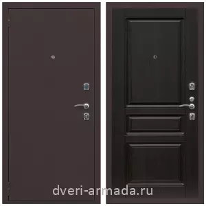 Входные двери с двумя петлями, Дверь входная Армада Комфорт Антик медь / МДФ 16 мм ФЛ-243 Венге