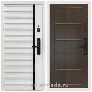 Входные двери 960х2050, Умная входная смарт-дверь Армада Каскад WHITE Kaadas S500 / МДФ 6 мм ФЛ-39 Венге