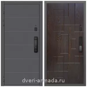Красивые входные двери, Дверь входная Армада Роуд МДФ 10 мм Kaadas K9 / МДФ 16 мм ФЛ-57 Дуб шоколад
