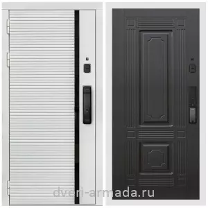 Красивые входные двери, Умная входная смарт-дверь Армада Каскад WHITE МДФ 10 мм Kaadas K9 / МДФ 16 мм ФЛ-2 Венге