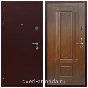 Входные двери МДФ для офиса, Дверь входная Армада Люкс Антик медь / МДФ 16 мм ФЛ-2 Мореная береза