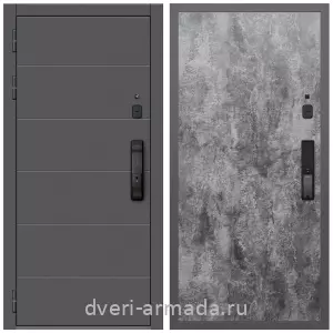 Красивые входные двери, Дверь входная Армада Роуд МДФ 10 мм Kaadas K9 / МДФ 6 мм ПЭ Цемент темный