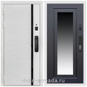 Одностворчатые входные двери, Умная входная смарт-дверь Армада Каскад WHITE МДФ 10 мм Kaadas K9 / МДФ 16 мм ФЛЗ-120 Венге