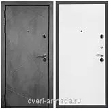 Дверь входная Армада Лофт МДФ 16 мм ФЛ-291 Бетон тёмный / МДФ 10 мм Гладкая белый матовый