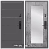 Дверь входная Армада Роуд МДФ 10 мм Kaadas S500 / МДФ 16 мм ФЛЗ-Пастораль, Бетон темный